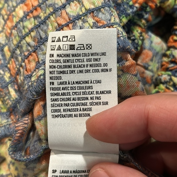 American Eagle Outfitters Floral Tank Top - Orange and Blue - Picture 8 of 8